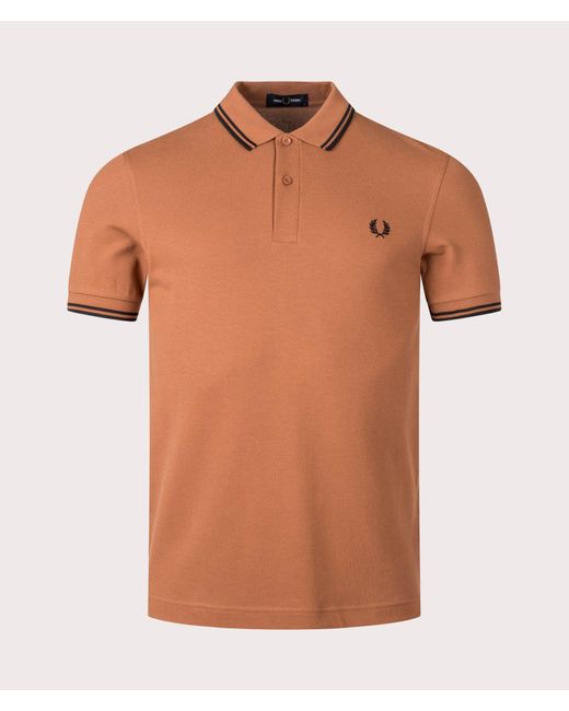 Fred Perry Orange The Twin Tipped Polo Shirt for men