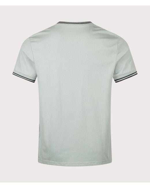 Fred Perry Green Regular Fit Twin Tipped T-Shirt for men