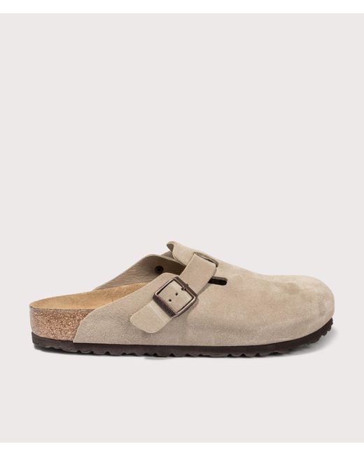 Birkenstock Natural Boston Suede Leather Clogs for men