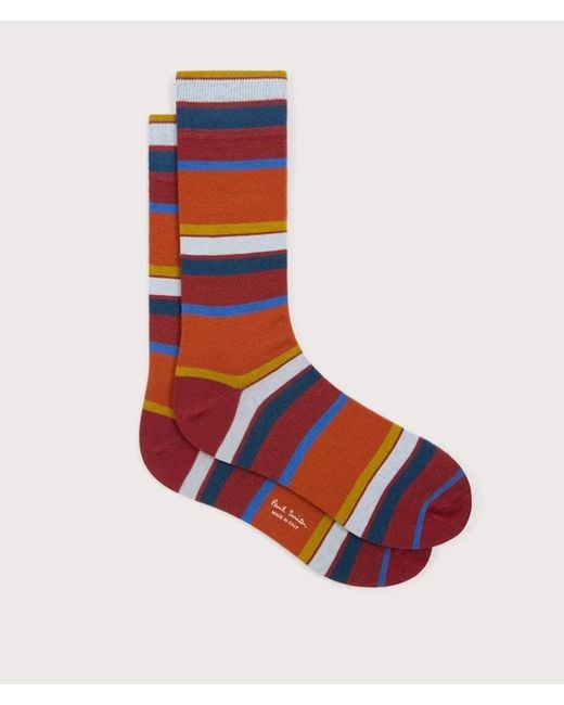 Paul Smith Red Ps Stripe Socks for men