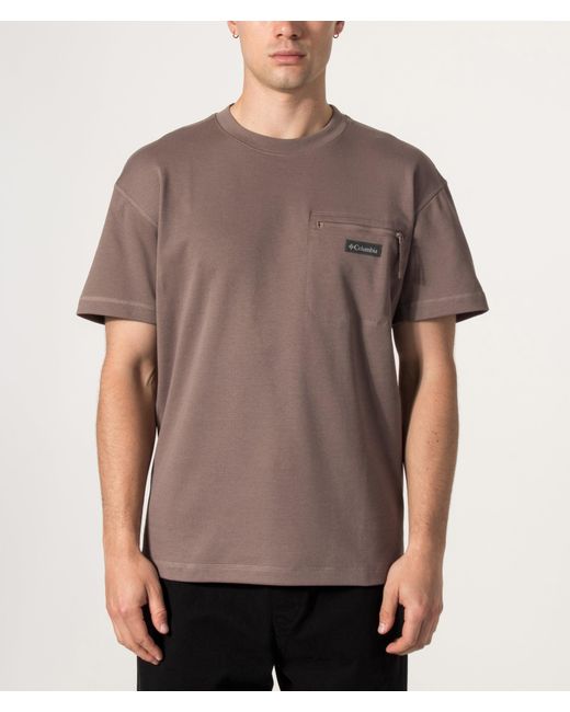 Columbia Brown Echo Passage Crew T-Shirt for men