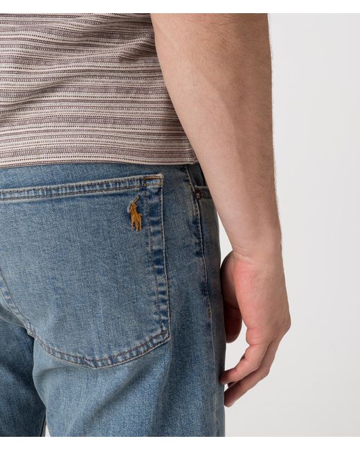 Polo Ralph Lauren Blue Relaxed Fit Straight Leg Hampton Jeans for men