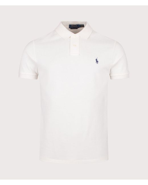 Polo Ralph Lauren Natural Custom Slim Fit Mesh Polo Shirt for men