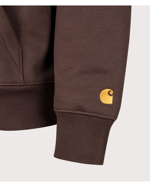 Carhartt Brown Regular Fit Chase Hoodie for men