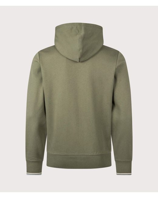 Fred Perry Green Regular Fit Zip Through Hoodie for men