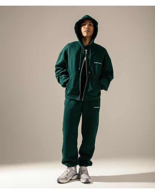 MKI Miyuki-Zoku Green Oversized Uniform Zip Through Hoodie for men