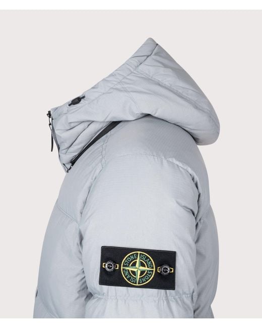 Stone Island Blue Matt Ripstop Cordura Advanced Fabrics Puffer Jacket for men