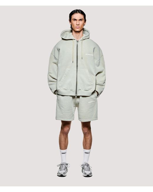 MKI Miyuki-Zoku Gray Box Fit Uniform Zip Through Hoodie for men