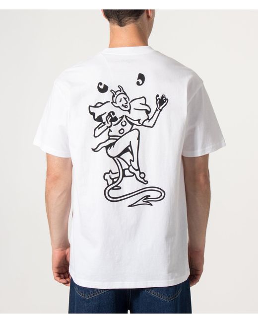Carhartt White Loose Fit Playing Cards T-Shirt for men