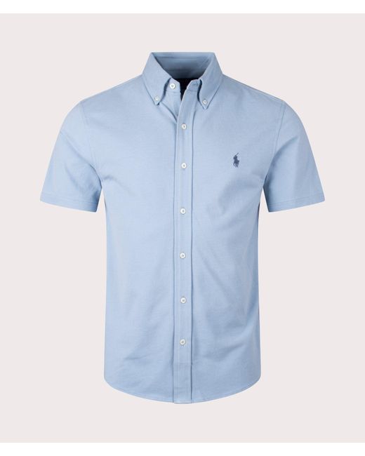 Polo Ralph Lauren Blue Featherweight Mesh Short Sleeve Shirt for men