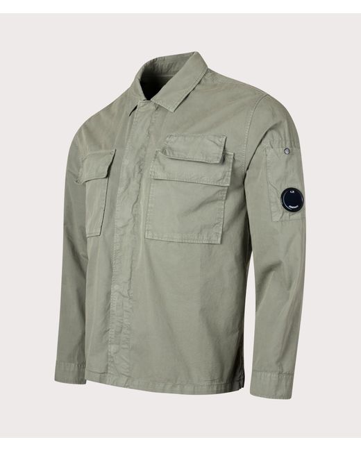 C P Company Gray Gabardine Shirt for men