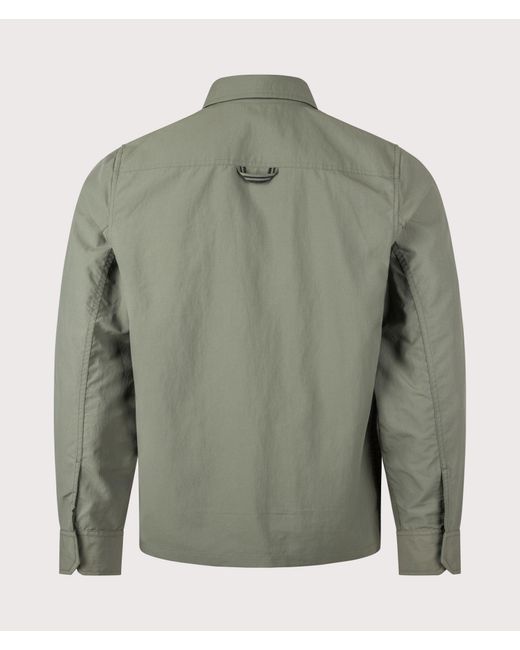 Fred Perry Green Regular Fit Ripstop Pocket Overshirt for men