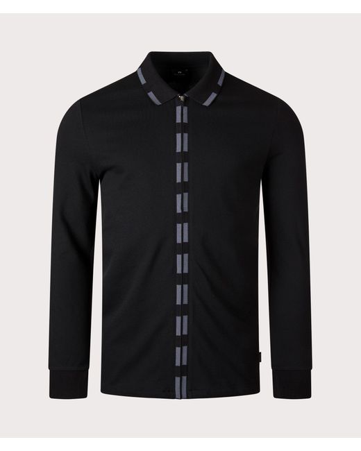 Paul Smith Black Long Sleeve Zip Shirt for men