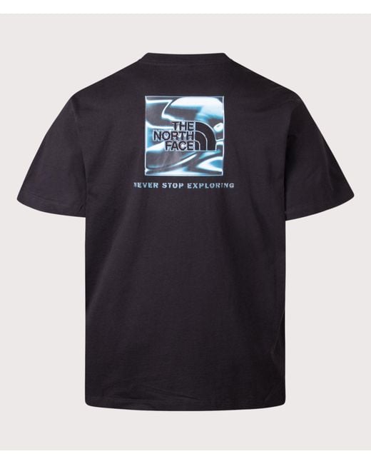 The North Face Blue Oversized Fit Liquid Nse Box Graphic T-Shirt for men