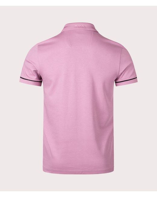 Boss Pink Slim Fit Paule Polo Shirt for men