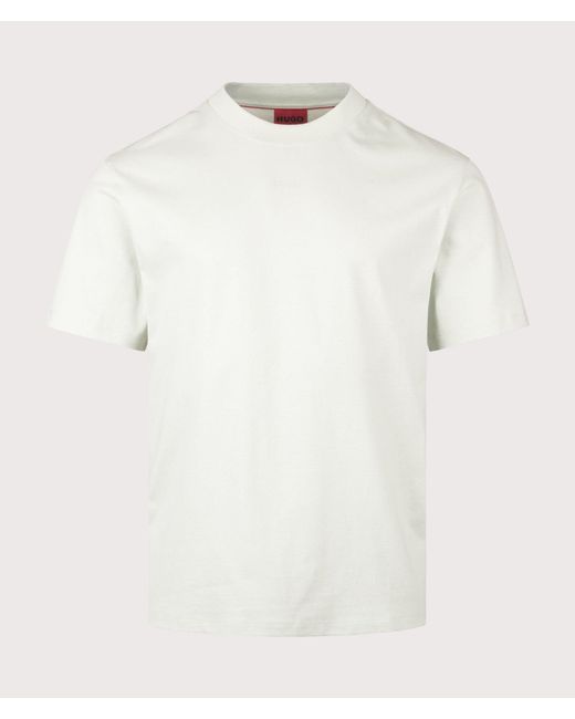 HUGO White Relaxed Fit Dapolino T-Shirt for men