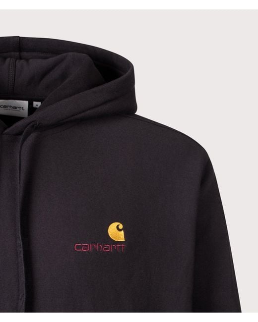 Carhartt Blue Relaxed Fit American Script Hoodie for men