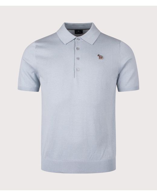 Paul Smith Blue Regular Fit Zebra Badge Polo Shirt for men