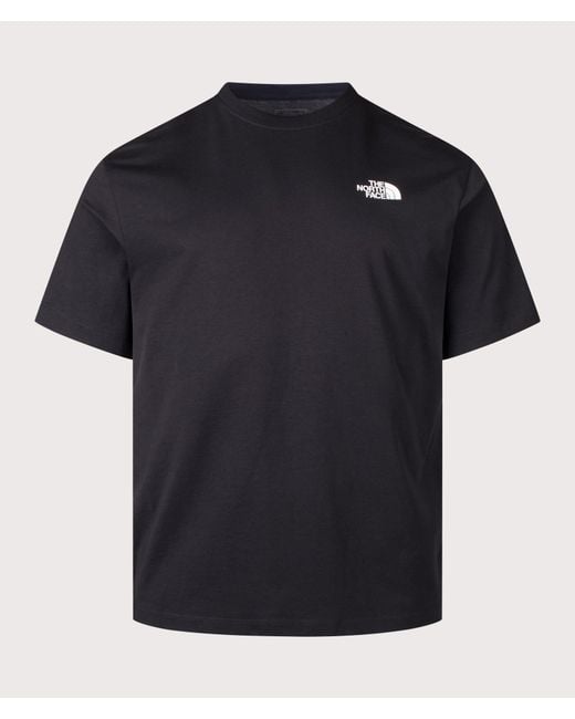 The North Face Black Regular Fit Vertical Graphic T-Shirt for men