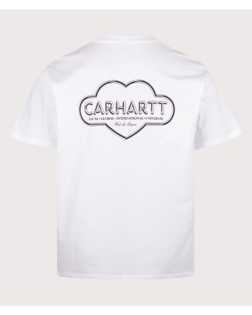 Carhartt White Loose Fit Cloud Heart T-Shirt for men
