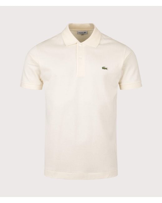 Lacoste Natural Classic Fit L1212 Croc Logo Polo Shirt for men