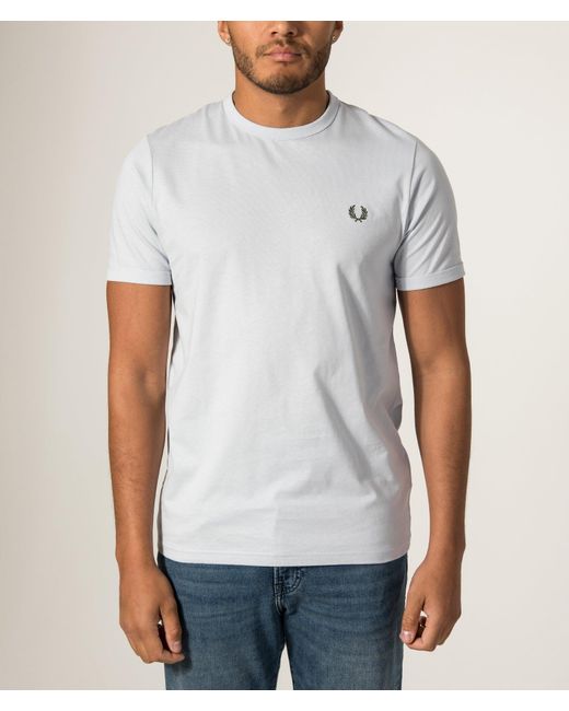 Fred Perry White Regular Fit Ringer T-Shirt for men