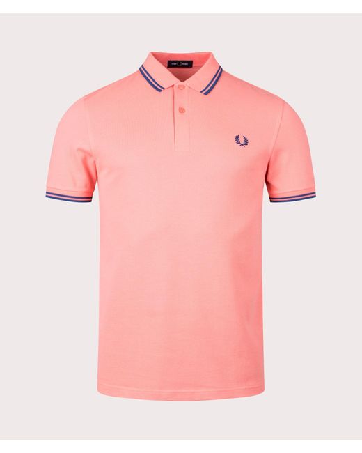 Fred Perry Pink Twin Tipped Shirt for men