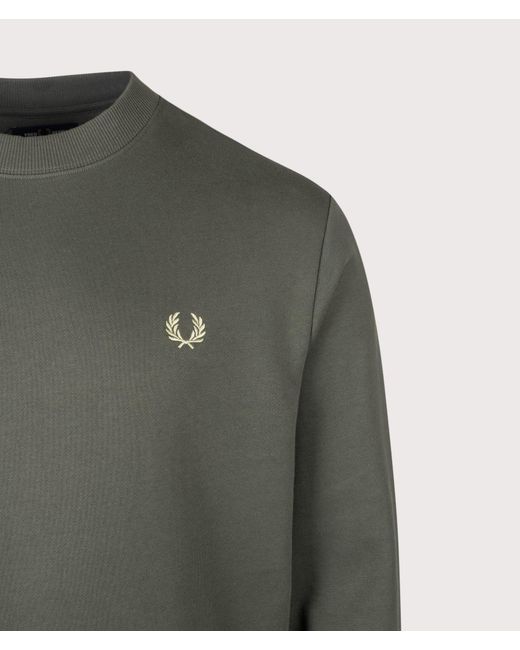 Fred Perry Gray Regular Fit Crew Neck Sweatshirt for men
