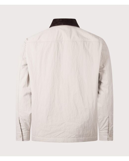 Boss Natural Oversized Leldon Zip Overshirt for men