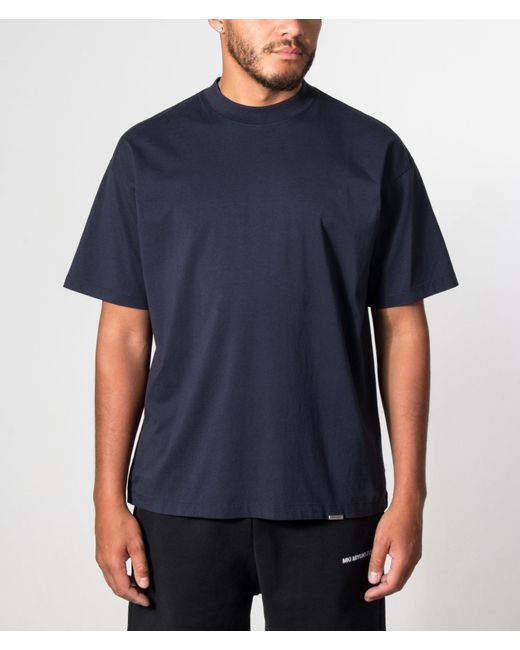 Represent Blue Oversized Initial T-Shirt for men