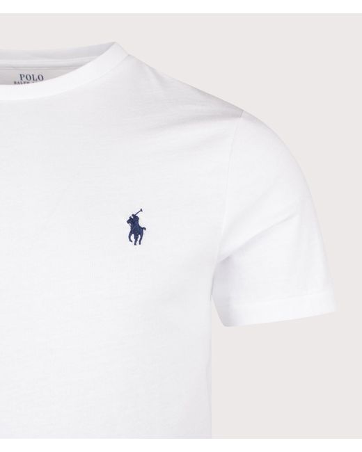 Polo Ralph Lauren White Custom Slim Fit T-Shirt for men