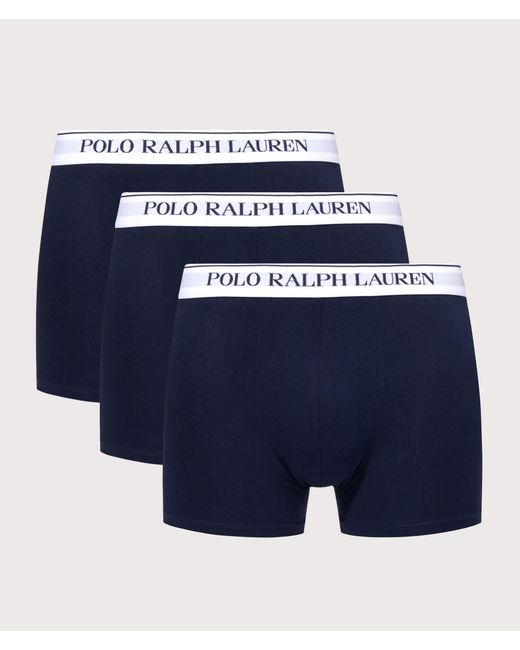 Polo Ralph Lauren Blue 3-Pack Classic Stretch-Cotton Trunks for men