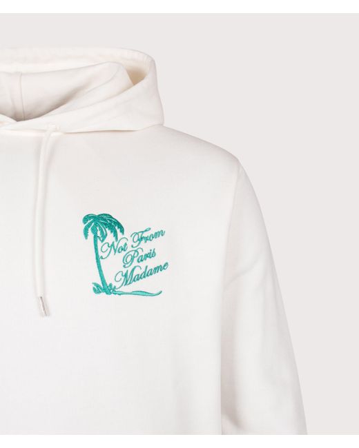 Drole de Monsieur Blue Palm Slogan Hoodie for men