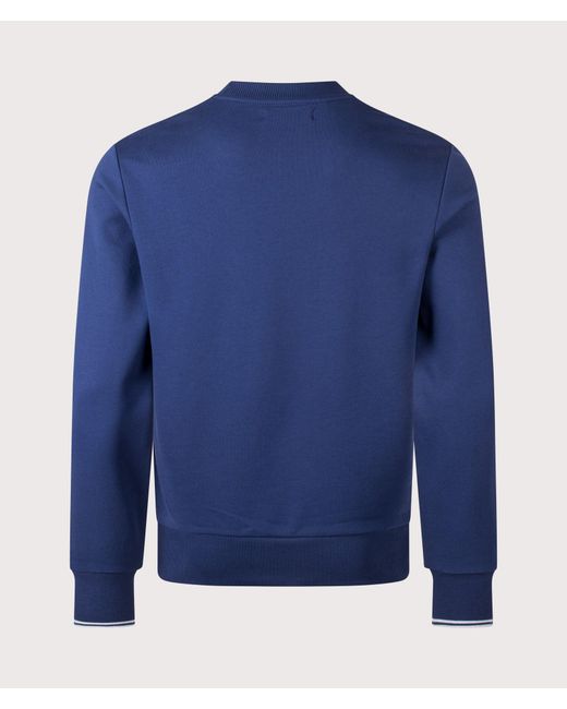 Fred Perry Blue Regular Fit Crew Neck Sweatshirt for men