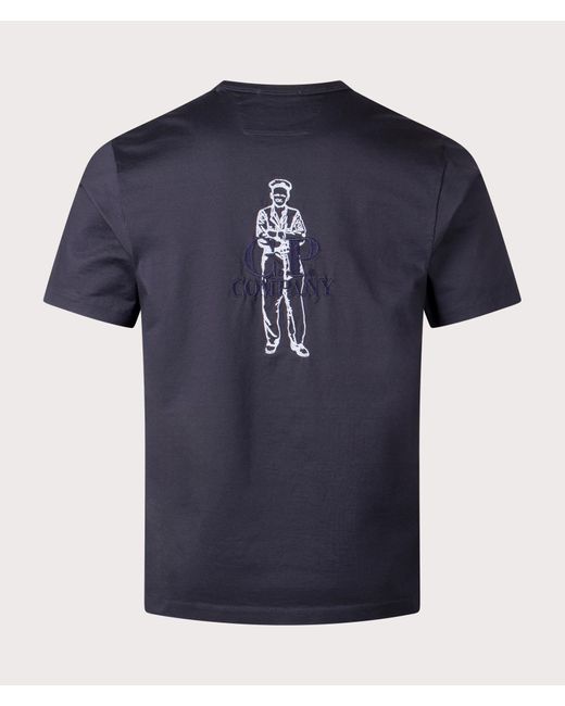 C P Company Blue Twisted British Sailor T-Shirt for men
