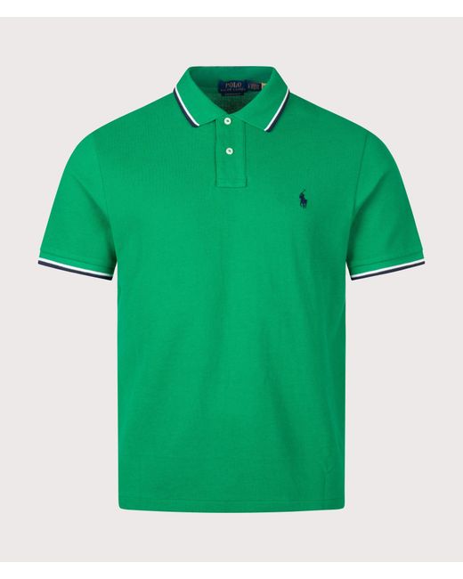 Polo Ralph Lauren Green Custom Slim Fit Mesh Polo Shirt for men