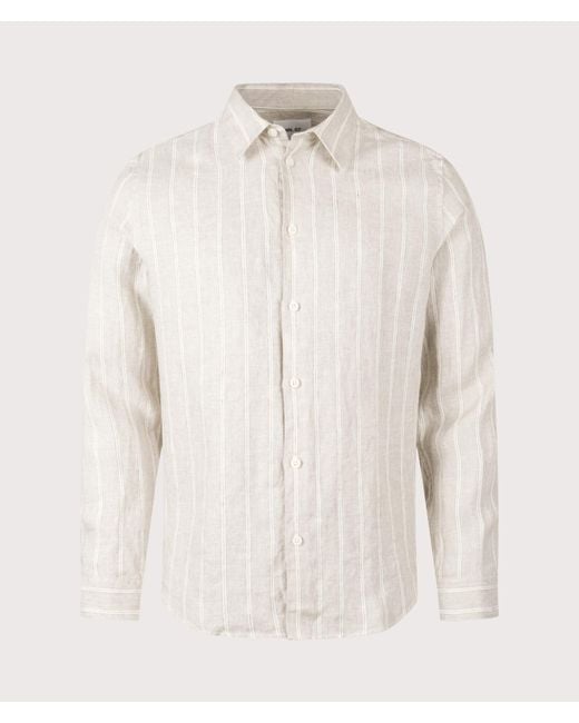 NN07 Natural Enzo Linen Shirt for men