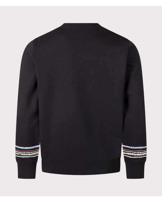 Paul Smith Black Regular Fit Stripes Sweatshirt for men