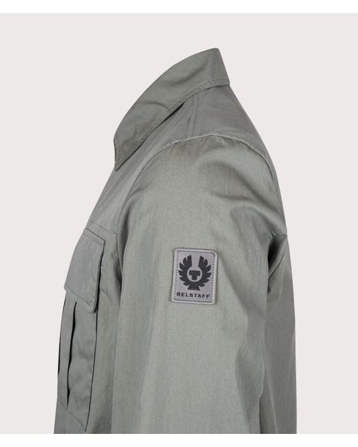Belstaff Gray Regular Fit Cargo Overshirt for men