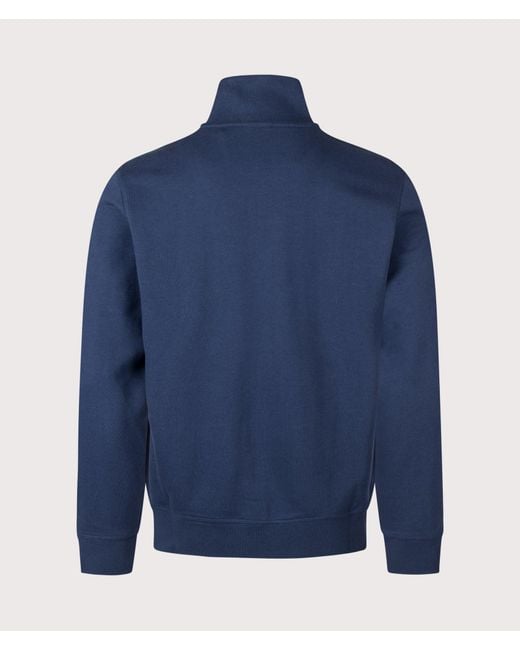 Boss Blue Zetrust Quarter Zip Sweatshirt for men