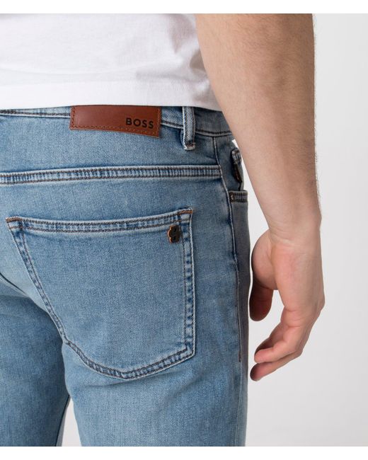 Boss Blue Slim Fit Delaware Jeans for men