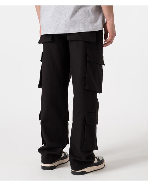 Represent Black Relaxed Fit Cargo Pant for men
