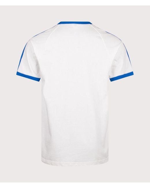 Adidas Originals Blue Regular Fit 3 Stripes T-Shirt for men