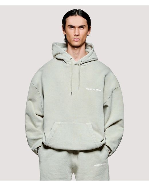 MKI Miyuki-Zoku Gray Box Fit Uniform Hoodie for men