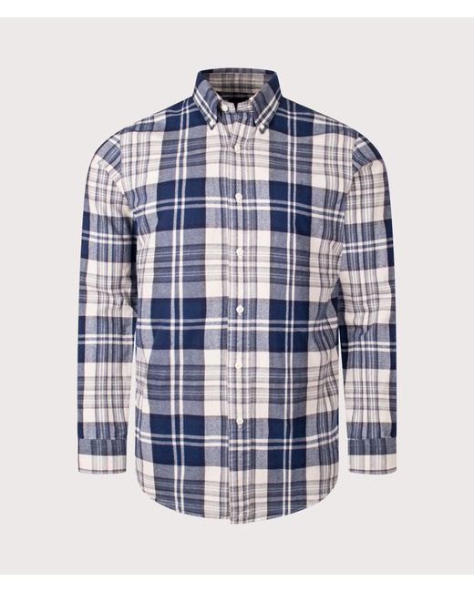 Polo Ralph Lauren Blue Custom Fit Brushed Oxford Shirt for men