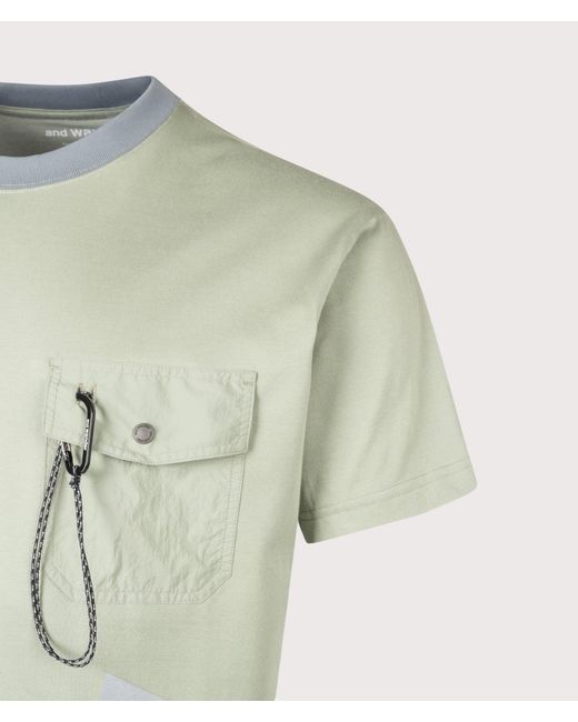 And Wander Green Pocket T-Shirt for men
