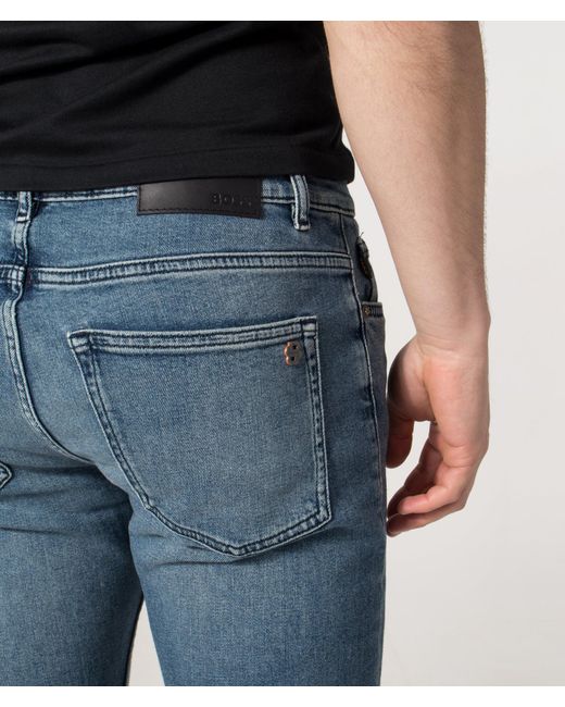 Boss Blue Slim Fit Delaware Jeans for men