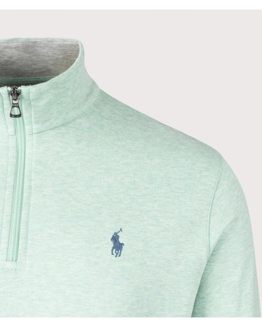 Polo Ralph Lauren Green Quarter Zip Sweatshirt for men