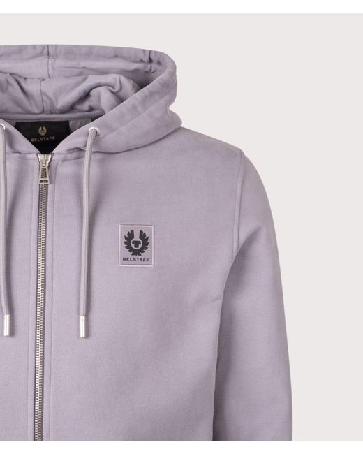 Belstaff Purple Reg Fit Full Zip Hoodie for men
