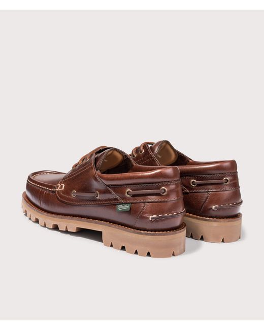 Paraboot Brown Briac Smooth Leather Shoes for men